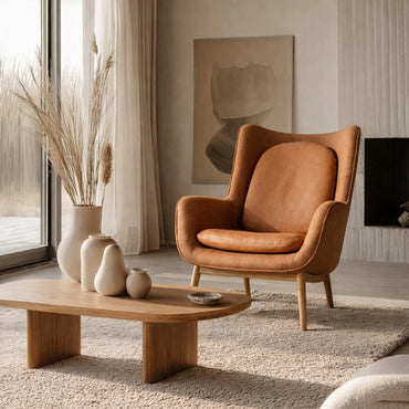 Modern Leather Accent Chair