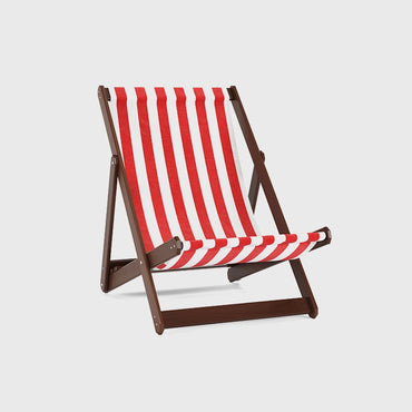 Striped Wooden Deck Chair