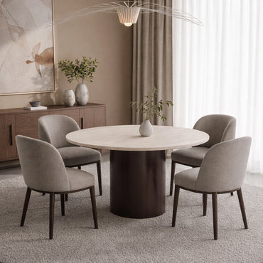 Round Marble Dining Table Set