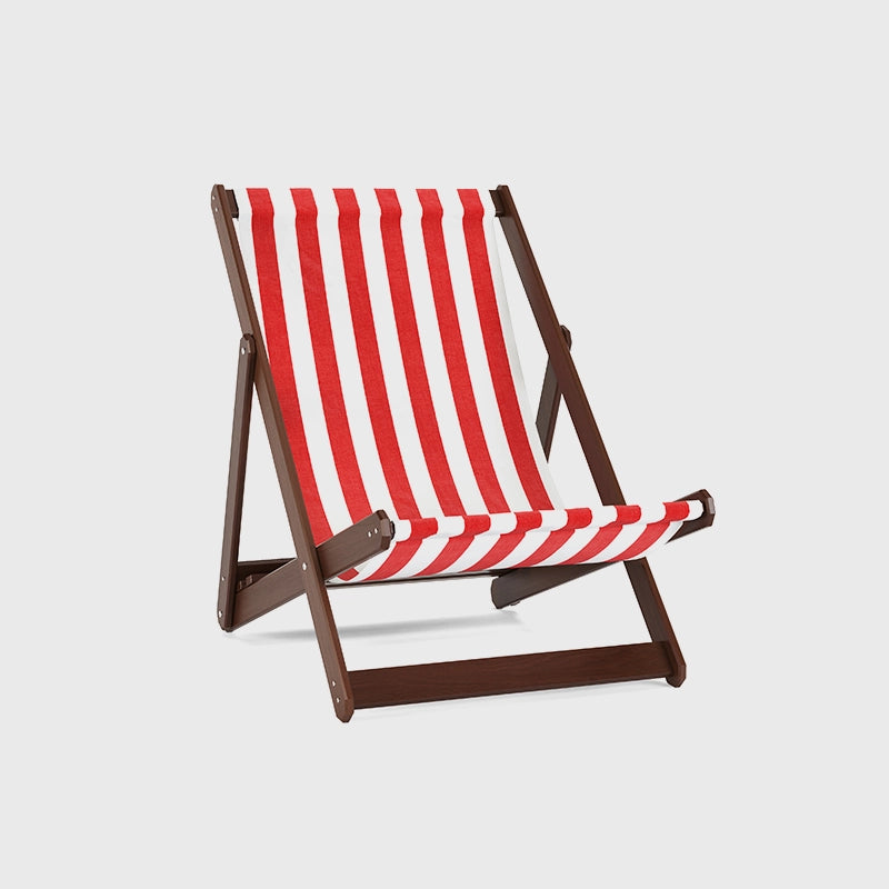 Striped Wooden Deck Chair