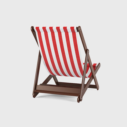 Striped Wooden Deck Chair