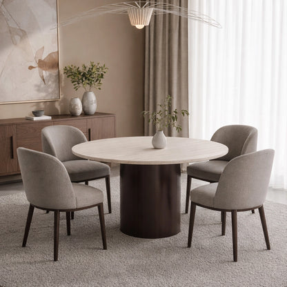 Round Marble Dining Table Set