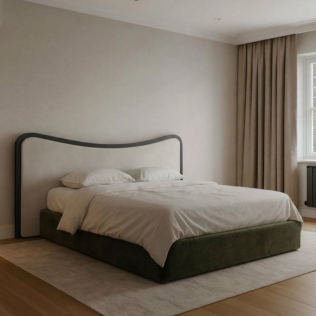 Contemporary Fabric Bed Frame