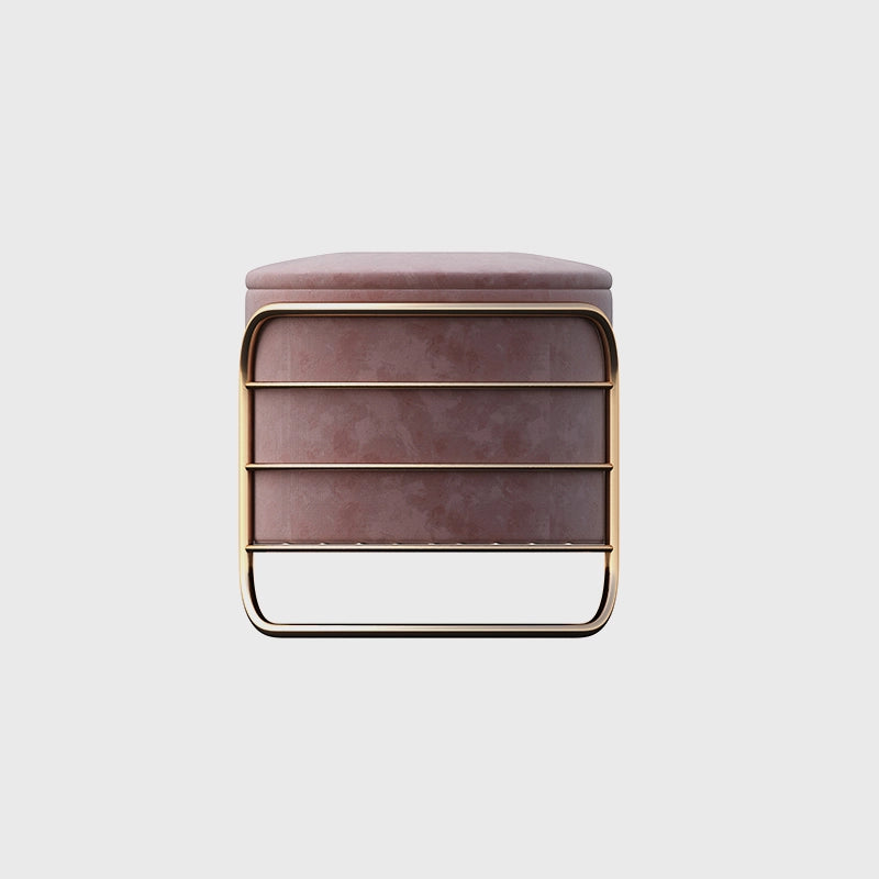 Velvet Round Foot Stool