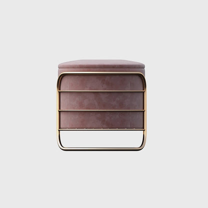 Velvet Round Foot Stool