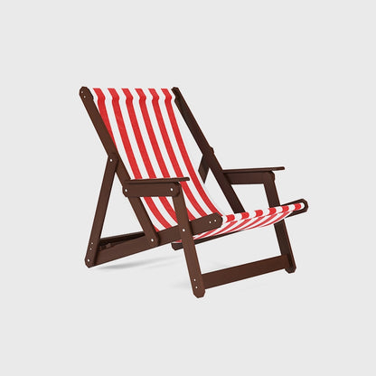 Striped Wooden Deck Chair