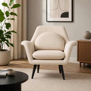 Elegant Fabric Lounge Chair