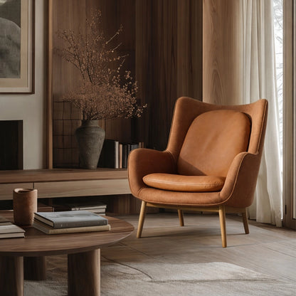 Modern Leather Accent Chair