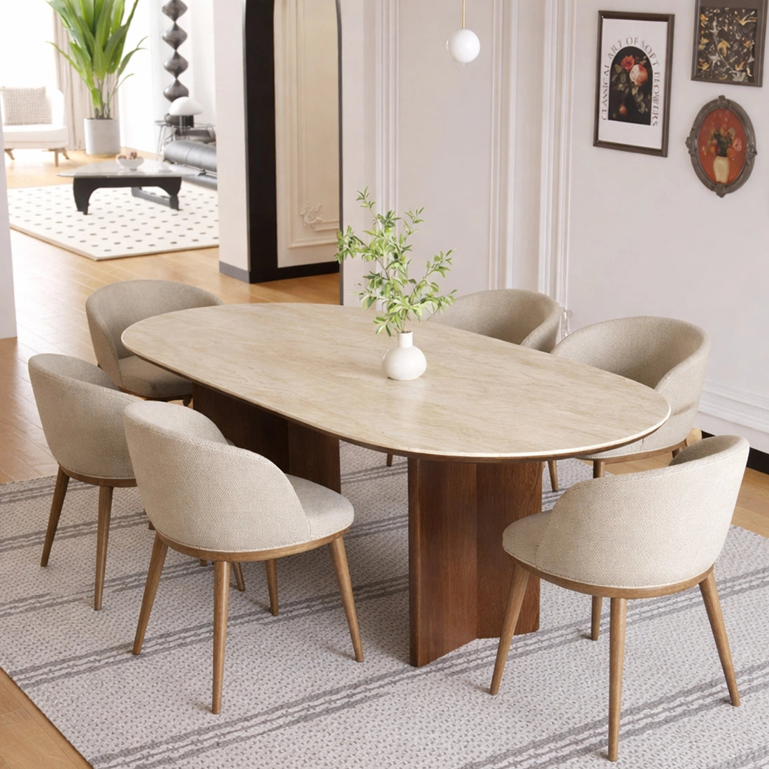 Luxury Dining Table Chair Set
