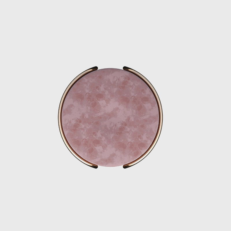 Velvet Round Foot Stool