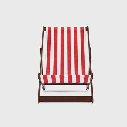 Striped Wooden Deck Chair