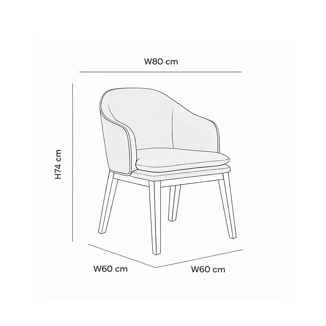 Elegant Upholstered Arm Chair