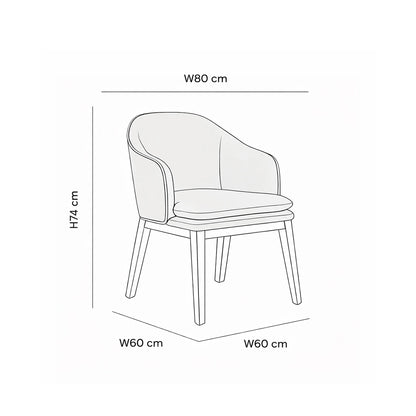 Elegant Upholstered Arm Chair