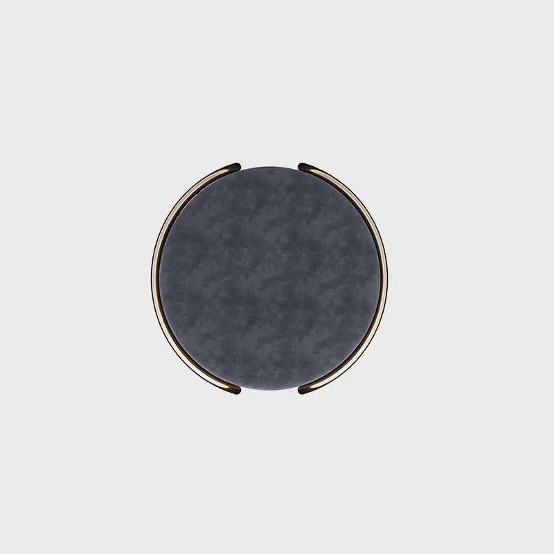 Velvet Round Foot Stool