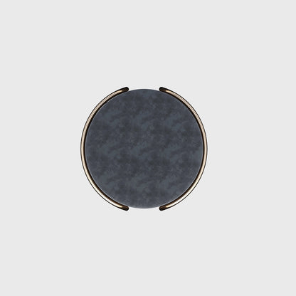 Velvet Round Foot Stool