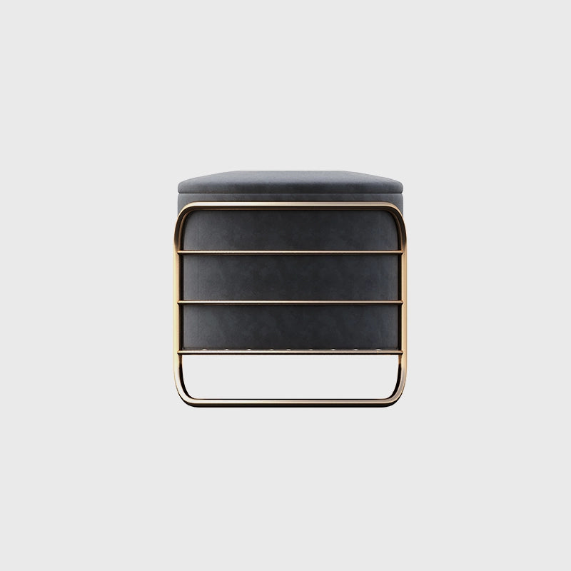 Velvet Round Foot Stool