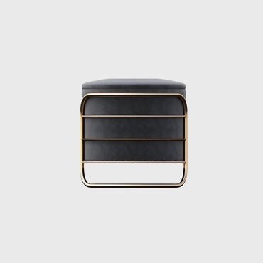 Velvet Round Foot Stool