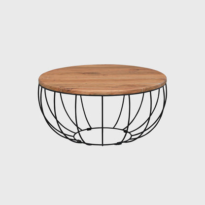 Metal Coffee Table In Natural Finish