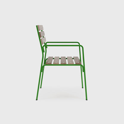 metal and wooden chair