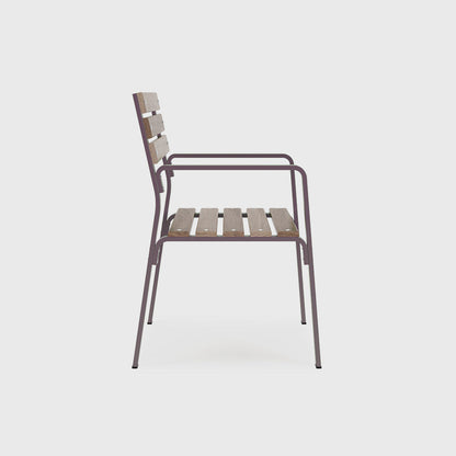 metal and wooden chair